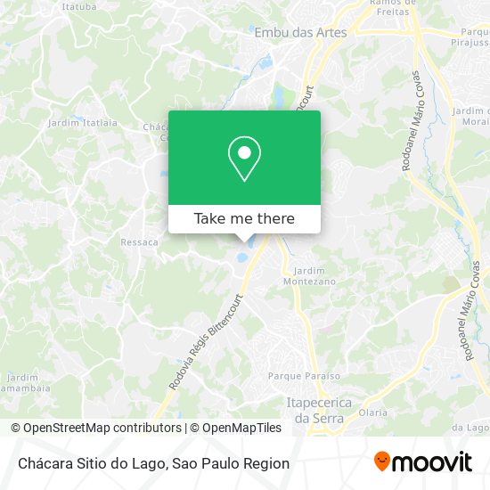 Chácara Sitio do Lago map