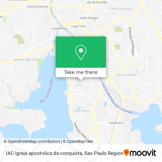IAC igreja apostolica da conquista map