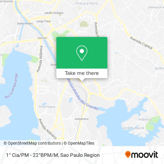 Mapa 1° Cia/PM - 22°BPM/M