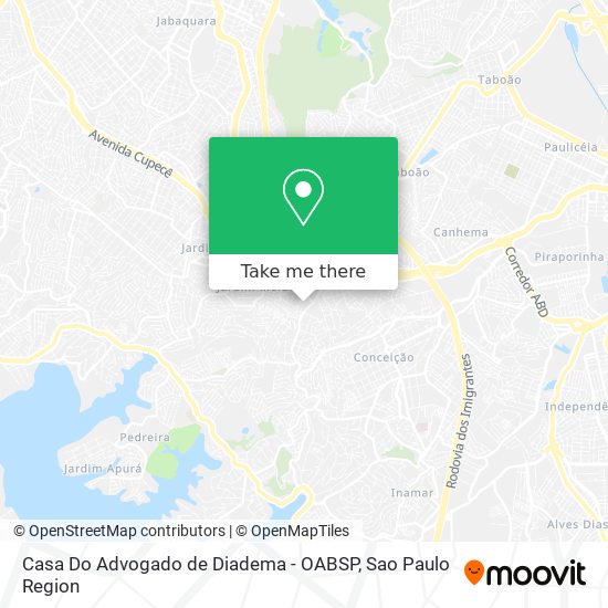 Casa Do Advogado de Diadema - OABSP map