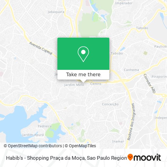 Habib's - Shopping Praça da Moça map
