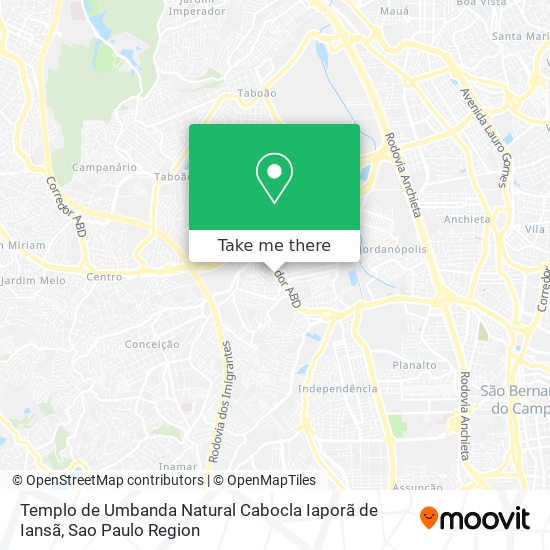 Templo de Umbanda Natural Cabocla Iaporã de Iansã map