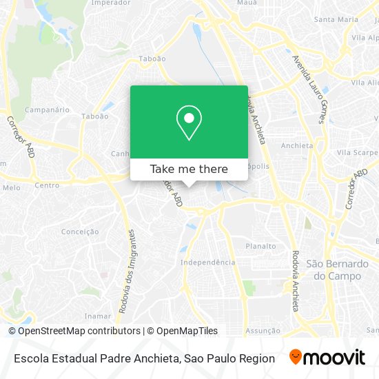 Mapa Escola Estadual Padre Anchieta