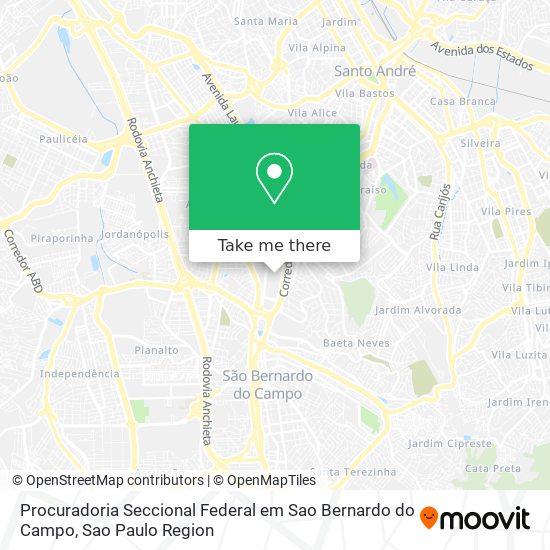 Procuradoria Seccional Federal em Sao Bernardo do Campo map
