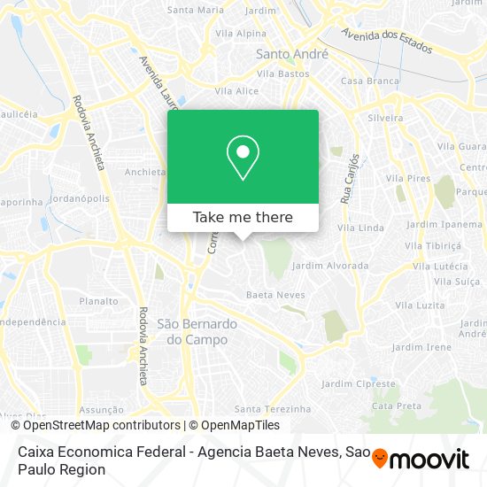 Caixa Economica Federal - Agencia Baeta Neves map