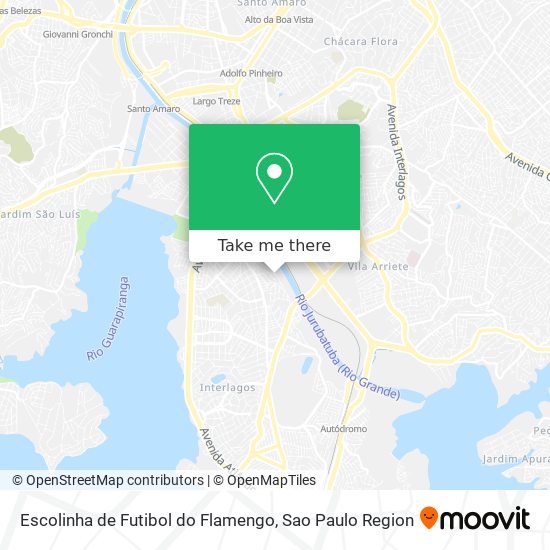 Mapa Escolinha de Futibol do Flamengo