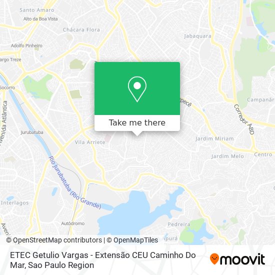 ETEC Getulio Vargas - Extensão CEU Caminho Do Mar map