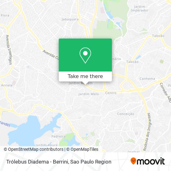 Trólebus Diadema - Berrini map