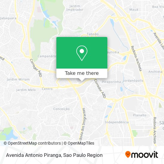 Mapa Avenida Antonio Piranga