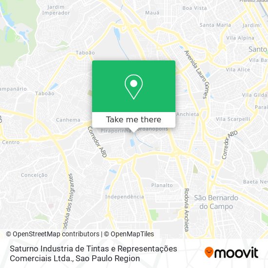 Mapa Saturno Industria de Tintas e Representações Comerciais Ltda.