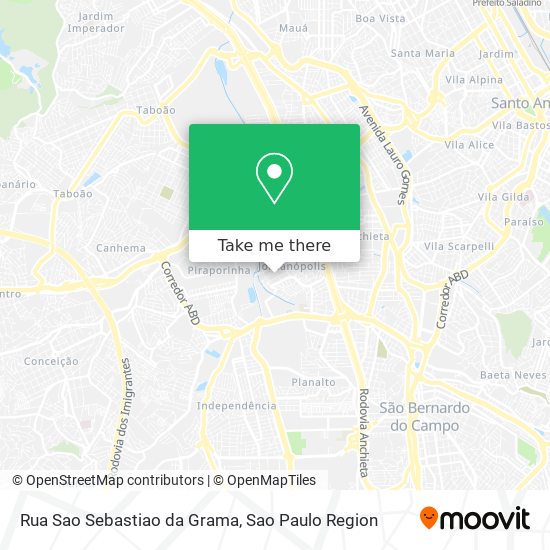 Rua Sao Sebastiao da Grama map