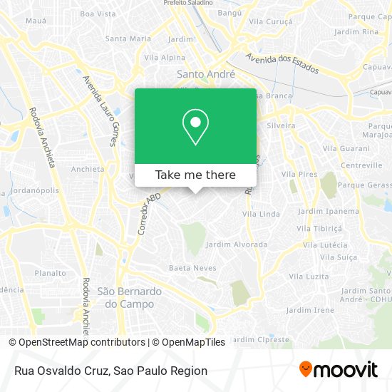 Mapa Rua Osvaldo Cruz