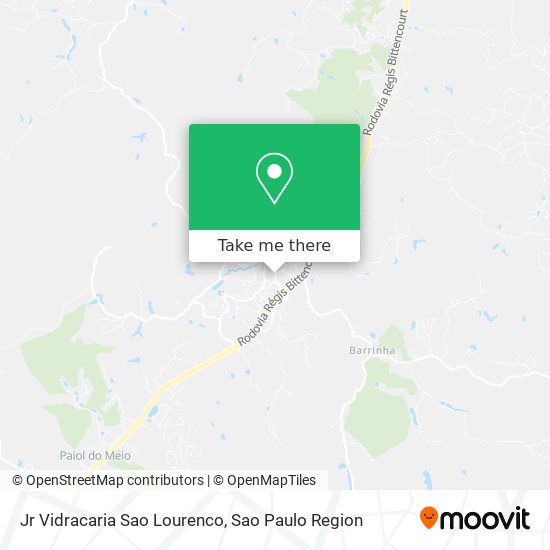 Jr Vidracaria Sao Lourenco map
