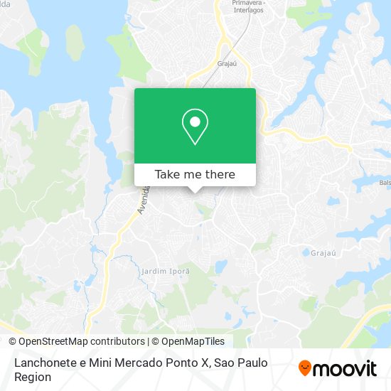 Mapa Lanchonete e Mini Mercado Ponto X