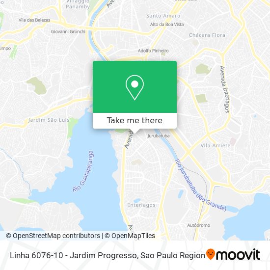 Linha 6076-10 - Jardim Progresso map