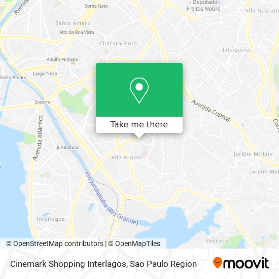 Mapa Cinemark Shopping Interlagos
