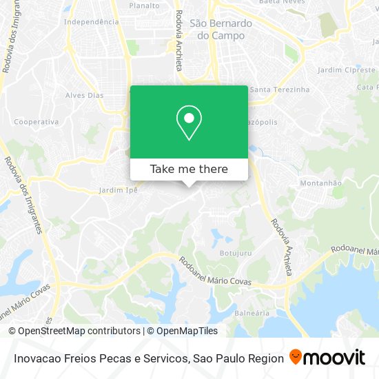 Inovacao Freios Pecas e Servicos map