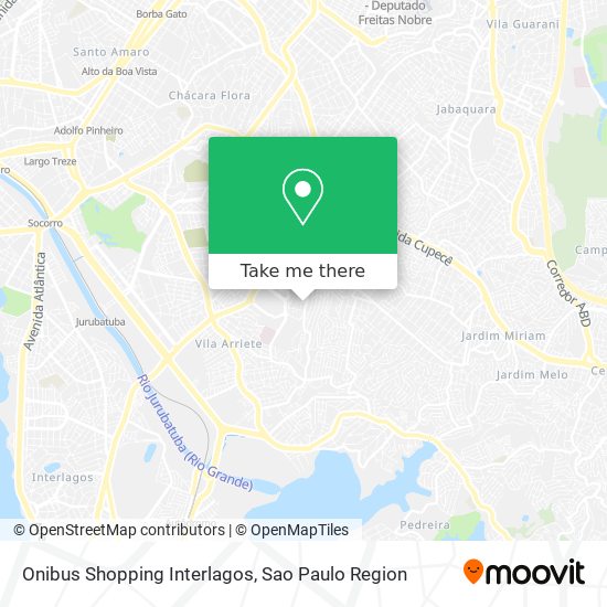 Onibus Shopping Interlagos map