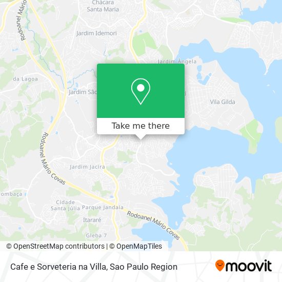 Mapa Cafe e Sorveteria na Villa