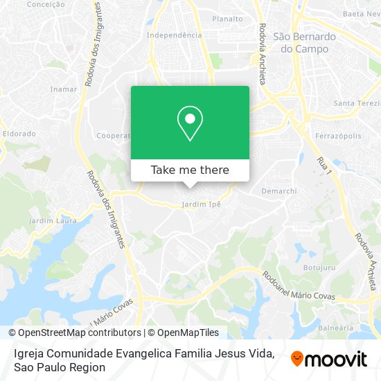 Igreja Comunidade Evangelica Familia Jesus Vida map