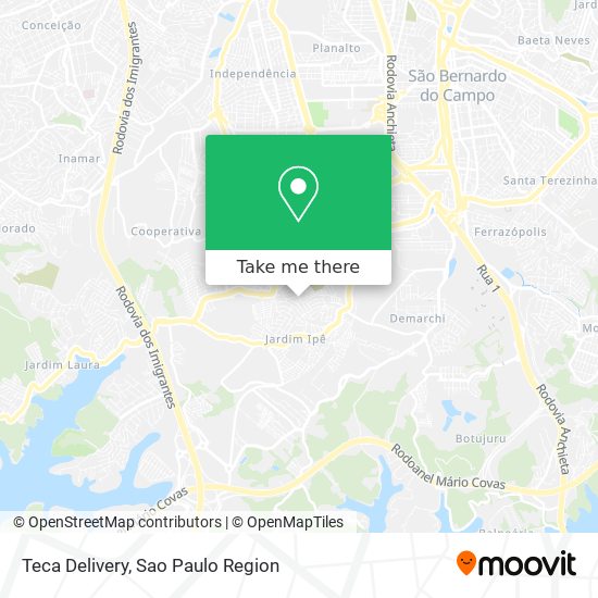 Teca Delivery map