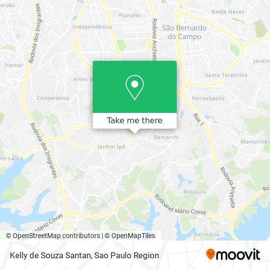 Kelly de Souza Santan map