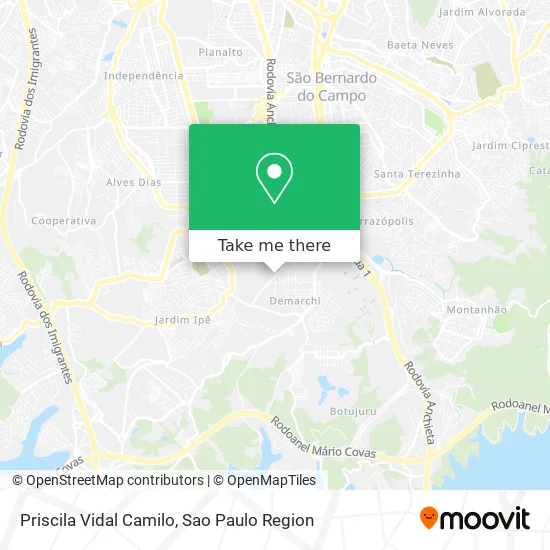 Priscila Vidal Camilo map