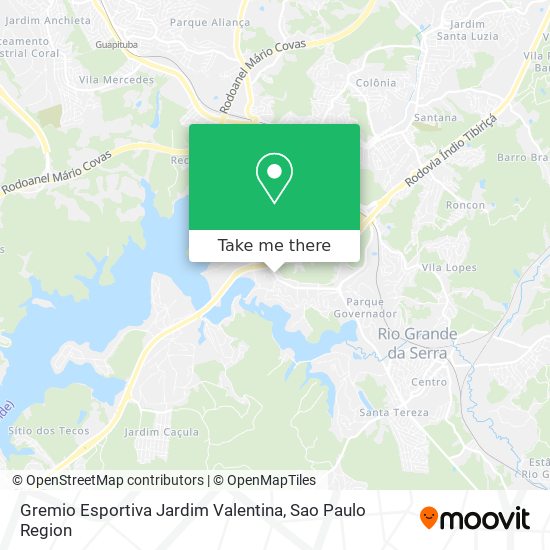 Mapa Gremio Esportiva Jardim Valentina