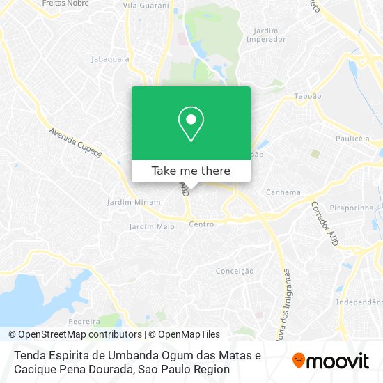 Tenda Espirita de Umbanda Ogum das Matas e Cacique Pena Dourada map