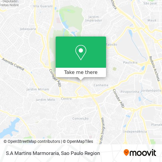 S.A Martins Marmoraria map