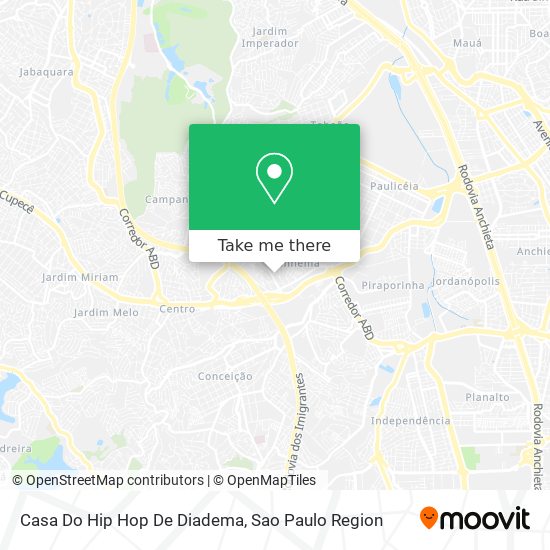 Mapa Casa Do Hip Hop De Diadema