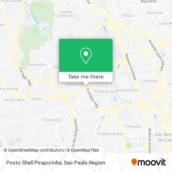 Posto Shell Piraporinha map