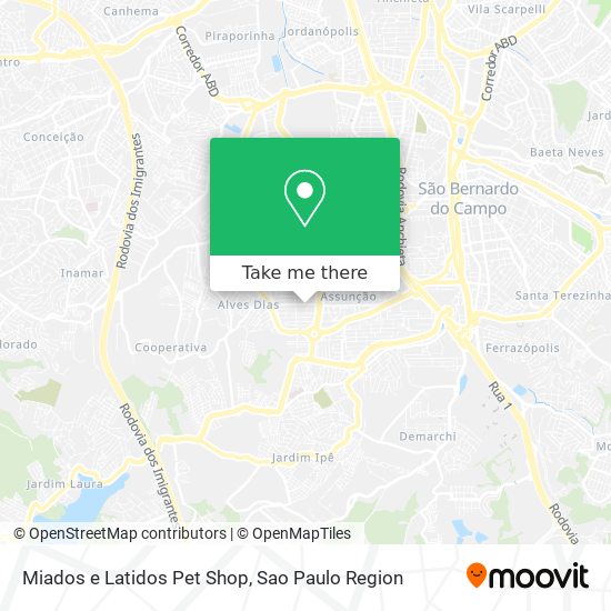 Miados e Latidos Pet Shop map