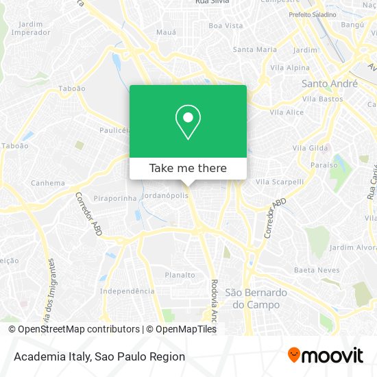 Academia Italy map