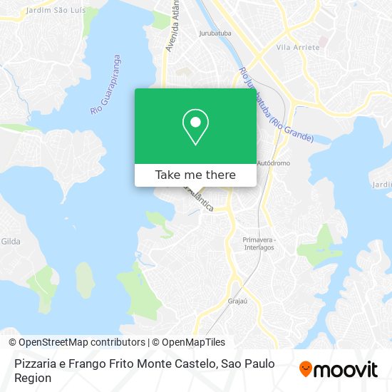 Mapa Pizzaria e Frango Frito Monte Castelo