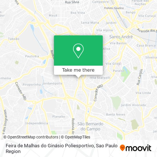 Mapa Feira de Malhas do Ginásio Poliesportivo