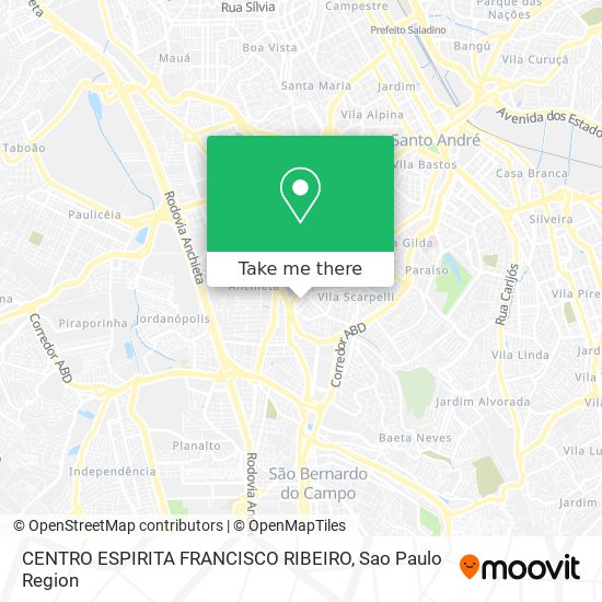 CENTRO ESPIRITA FRANCISCO RIBEIRO map