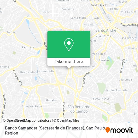Mapa Banco Santander (Secretaria de Finanças)