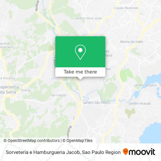 Mapa Sorveteria e Hamburgueria Jacob