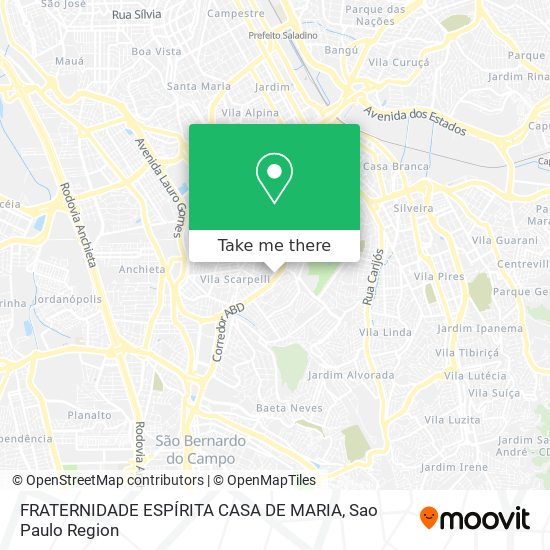 FRATERNIDADE ESPÍRITA CASA DE MARIA map