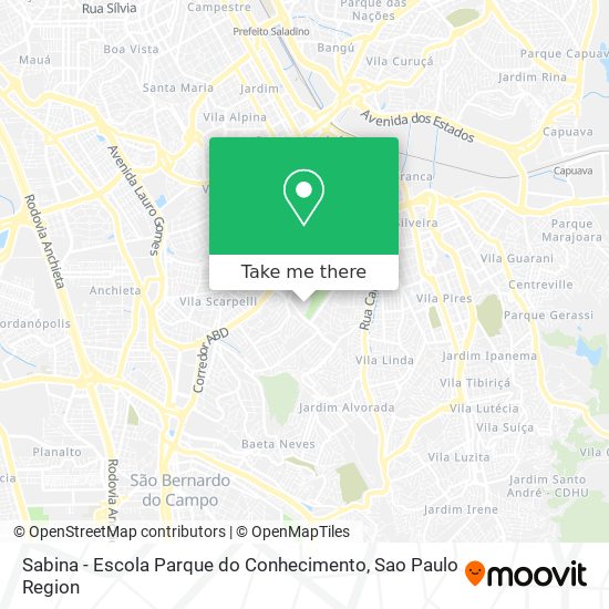 Sabina - Escola Parque do Conhecimento map