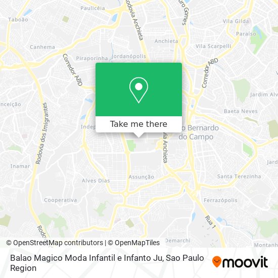 Balao Magico Moda Infantil e Infanto Ju map