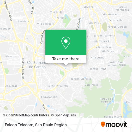 Mapa Falcon Telecom