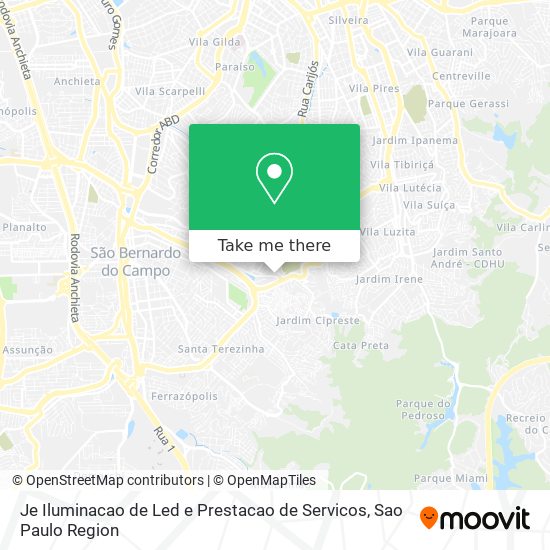 Mapa Je Iluminacao de Led e Prestacao de Servicos