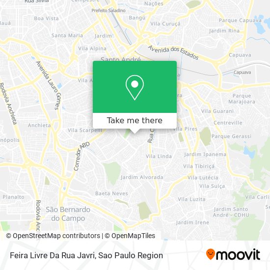 Feira Livre Da Rua Javri map
