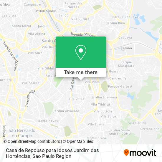 Casa de Repouso para Idosos Jardim das Hortências map