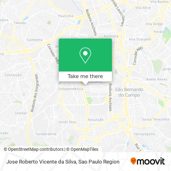 Mapa Jose Roberto Vicente da Silva