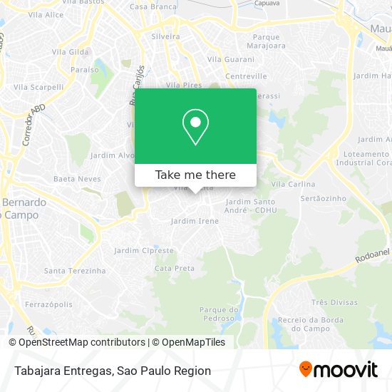 Tabajara Entregas map
