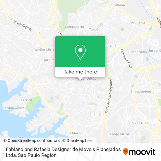Mapa Fabiano and Rafaela Designer de Moveis Planejados Ltda