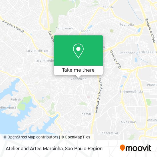 Atelier and Artes Marcinha map
